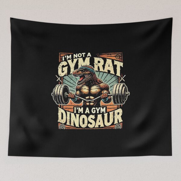 Item preview, I'm Not a Gym Rat, I'm a Gym Dinosaur - Workout Humor designed and sold by chantastical.