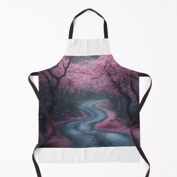 Item preview, Enchanted path lined by vibrant cherry blossom trees designed and sold by Artessie.