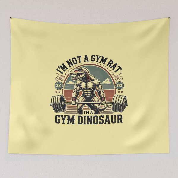 Item preview, I'm Not a Gym Rat, I'm a Gym Dinosaur - Workout Humor designed and sold by chantastical.