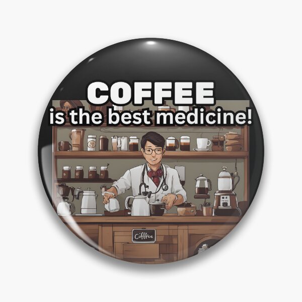 Artikelvorschau, Kaffee ist die beste Medizin, lustiger Kaffeetrinker entworfen und verkauft von FroggyFly Designs.
