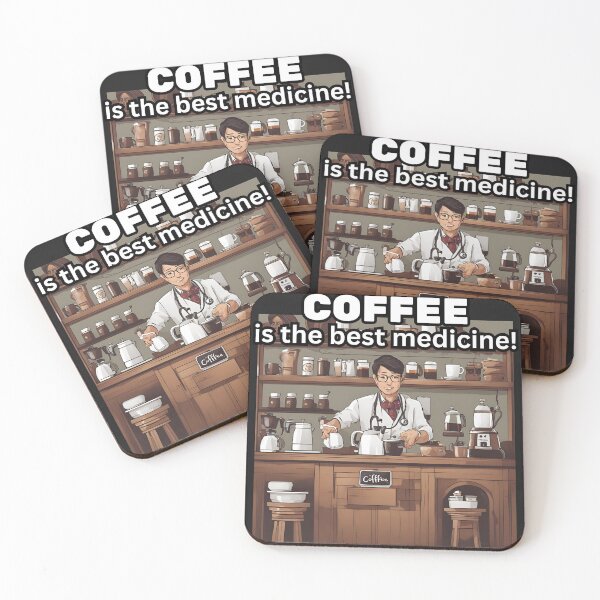 Item preview, Coffe is the Best Medicine, Funny Coffe Drinker designed and sold by FroggyFly Designs.