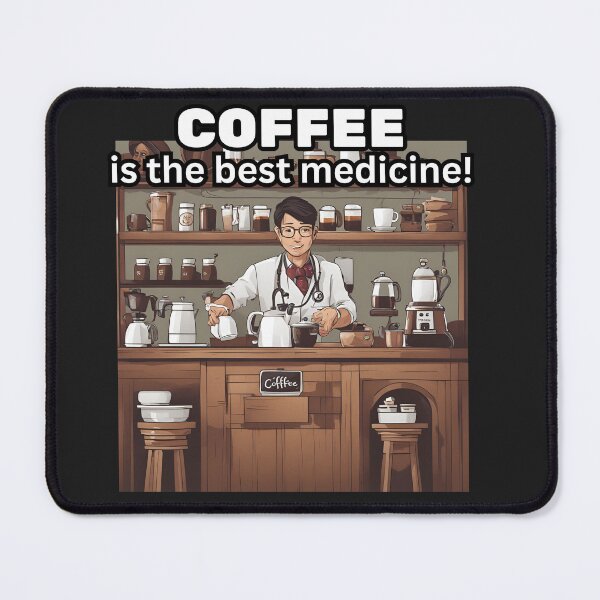Artikel-Vorschau von Kaffee ist die beste Medizin, lustiger Kaffeetrinker, designt und verkauft von FroggyFly Designs.