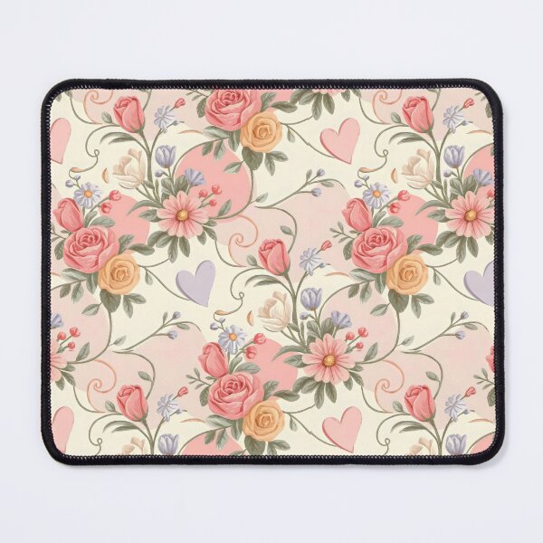 Item preview, Romantic Pastel Heart & Floral Pattern for Valentine’s Bliss designed and sold by CrystalCove11.