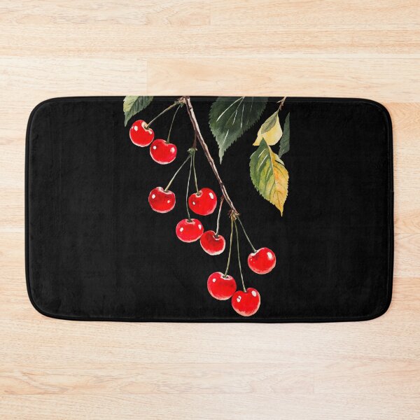 Item preview, Watercolor Style Cherry Artwork with Green Leaves. Botanical Illustration of Cherries with Detailed Leaves designed and sold by Anastasiia Yurevych.