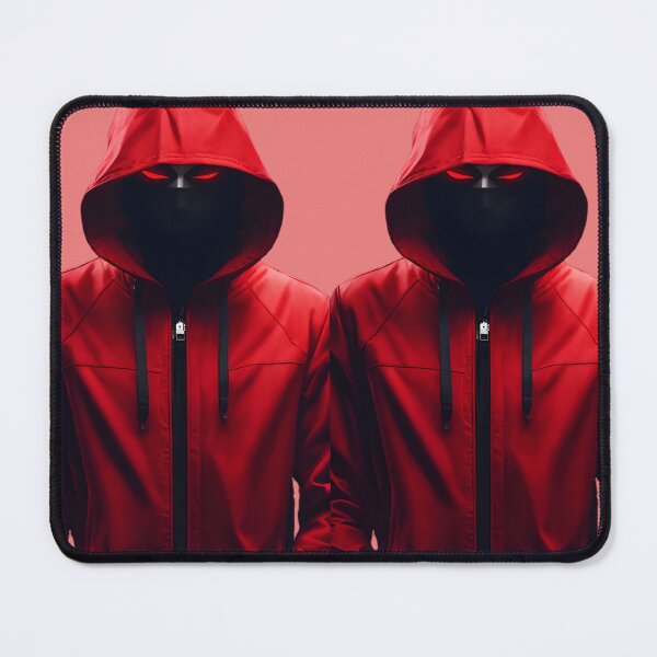Item preview, Anonymous_hacker_in_red_jacket_with_dark_hidden_face designed and sold by auro897215.