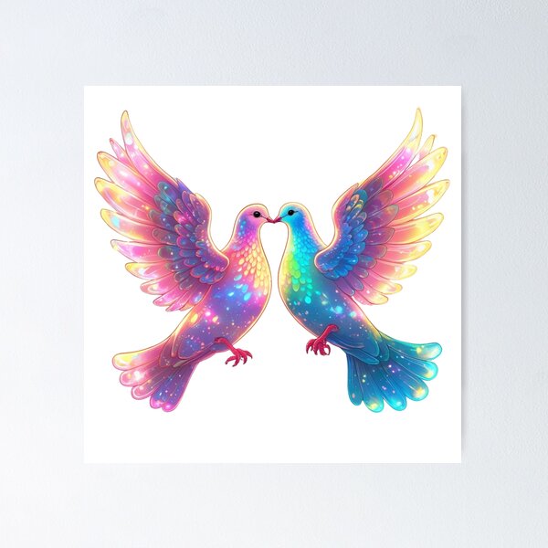 Item preview, Eternal Love Doves - A Symbol of Vibrant Romance designed and sold by GloriousArtSKD.