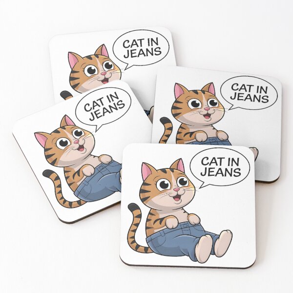 Item preview, Funny cat in jeans designed and sold by wzetart.