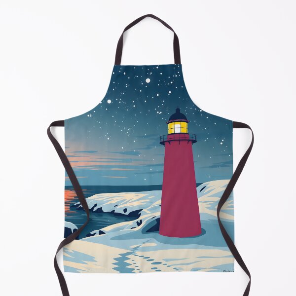 Item preview, Lighthouse on a snowy winter night designed and sold by EdwardBratton.