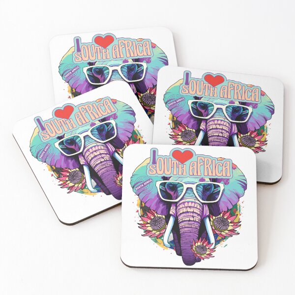 Item preview, I Love South Africa Elephant & Proteas designed and sold by Wentoo.