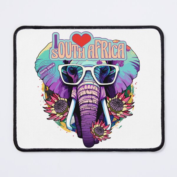 Item preview, I Love South Africa Elephant & Proteas designed and sold by Wentoo.