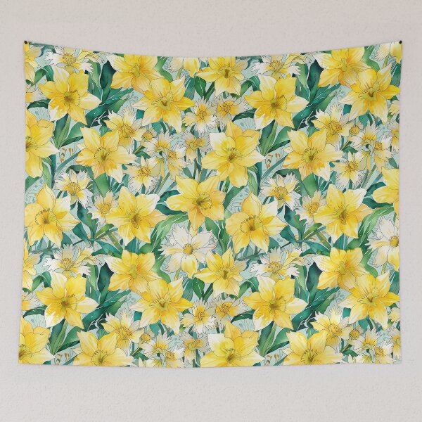 Item preview, Cheerful daffodil flower, yellow trumpet-shaped designed and sold by CoolPixels.