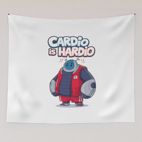 Item preview, Cardio is Hardio, Snack King Chronicles, silly, fat, lazy, funnyfits70, Humor, Funny, retro, vintage, funny quotes, animal humor, designed and sold by FunnyFits70.