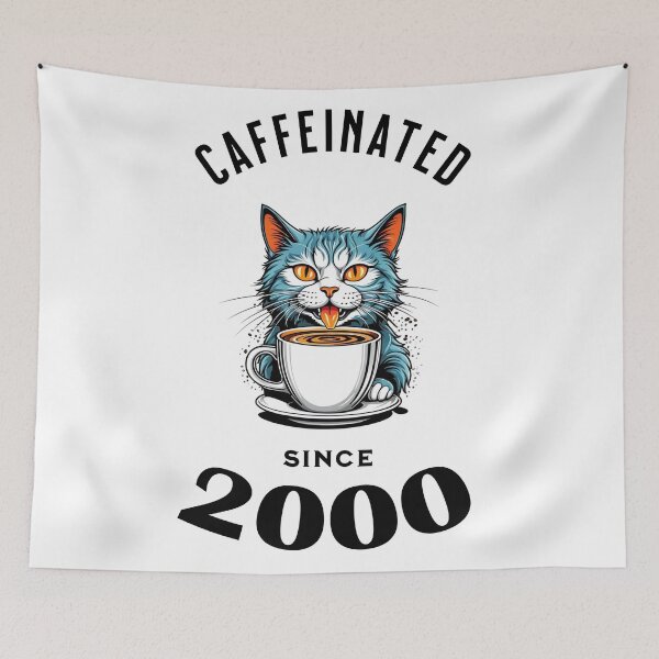 Item preview, Cat Caffeinated Since 2000 designed and sold by LegendaryDesigns.