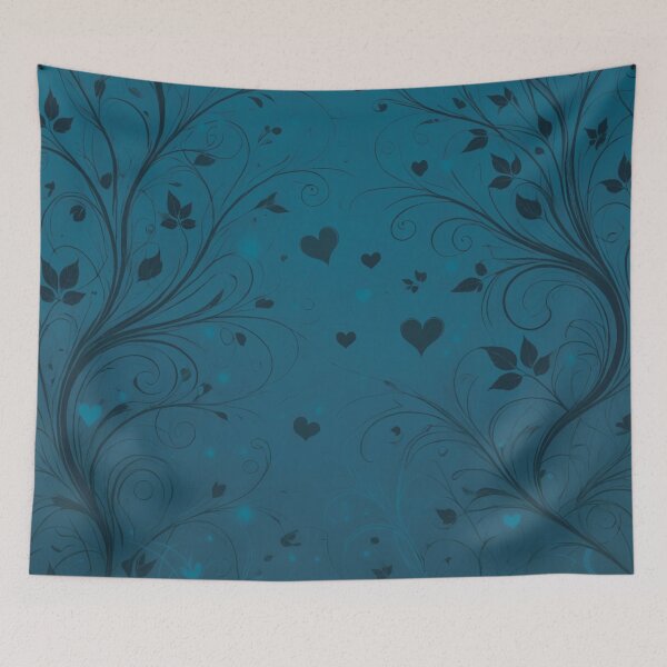 Item preview, Romantic Valentine's Day Pattern, Bluegreen designed and sold by LyssasMindArt.