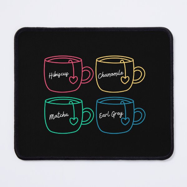Item preview, Tea Mug Cup Hibiscus Chamomile Matcha Earl Grey Colorful designed and sold by NoodleDoodleCo.
