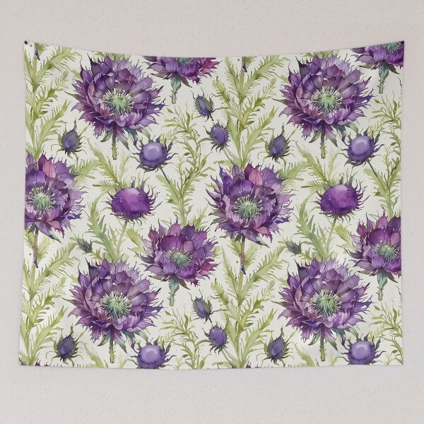 Item preview, Spiky purple blooms, bold thistle flower designed and sold by CoolPixels.