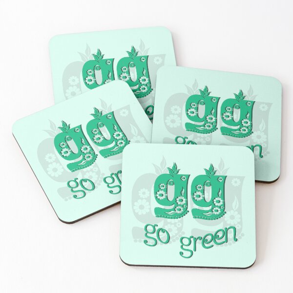 Item preview, Go Green with a Smile, Unique designed and sold by villacreativa.