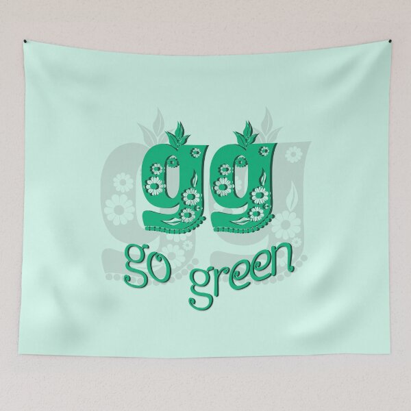 Item preview, Go Green with a Smile, Unique designed and sold by villacreativa.