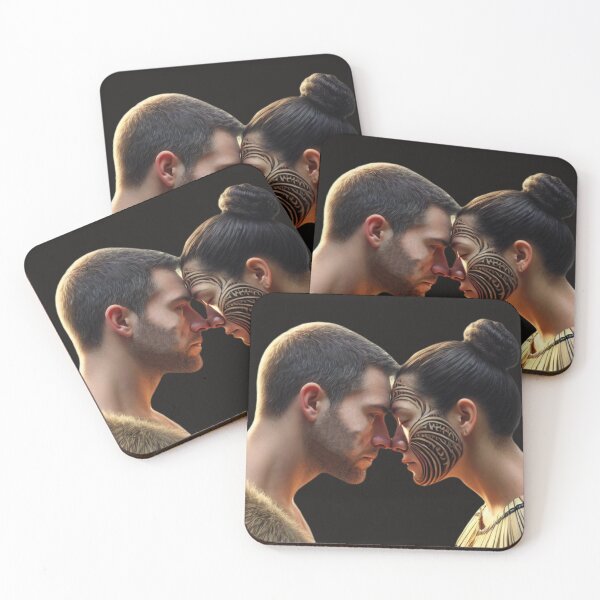 Item preview, "Traditional Māori Hongi Greeting" designed and sold by Wiredart.