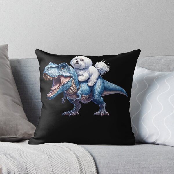 Item preview, Maltese Riding Dinosaur Lover designed and sold by Kimberley King Art  King Art.