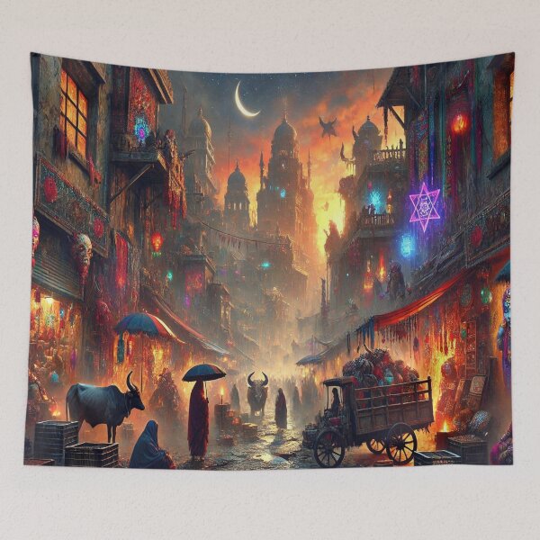 Item preview, AI generated witch market, dystopian fantasy designed and sold by AI-this-is-AI.