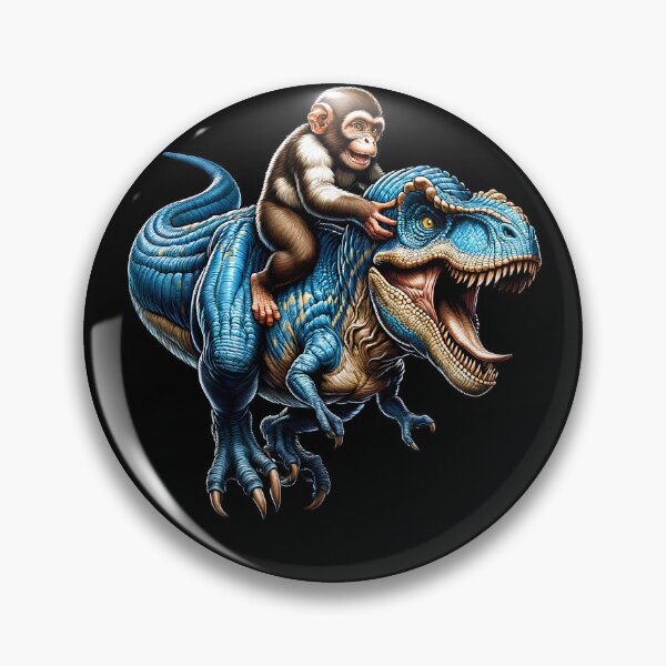 Item preview, Monkey Riding Dinosaur Lover designed and sold by Kimberley King Art  King Art.