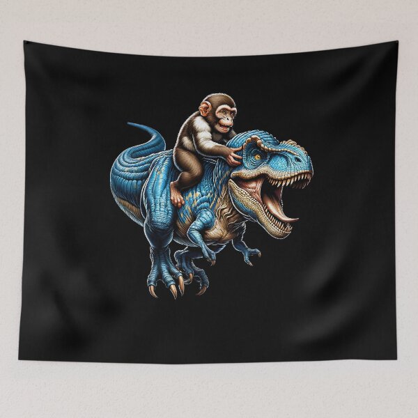 Item preview, Monkey Riding Dinosaur Lover designed and sold by Kimberley King Art  King Art.