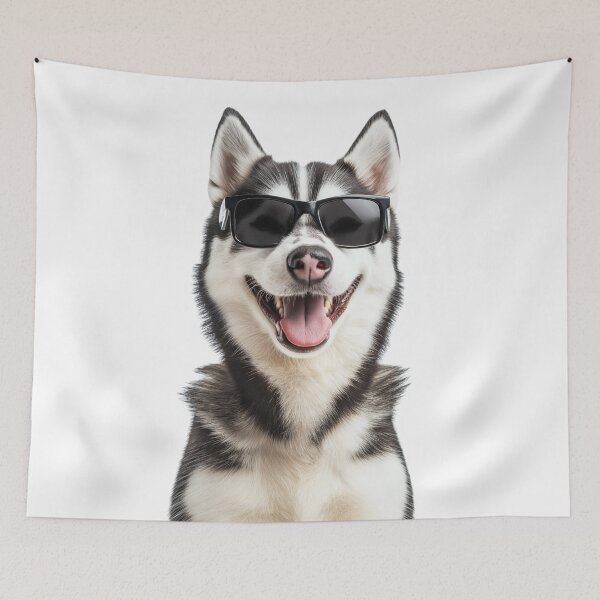 Item preview, Funny cool Siberian Husky Dog wearing sunglasses designed and sold by LazyOwlStore.