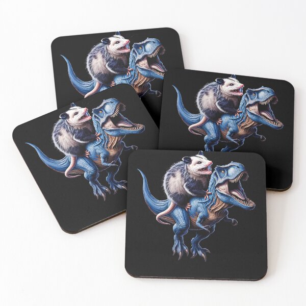 Item preview, Opossum Riding Dinosaur Lover Trash Garbage designed and sold by Kimberley King Art  King Art.