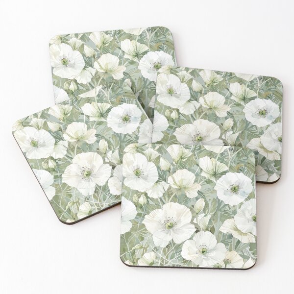 Item preview, White poppy flower designed and sold by CoolPixels.