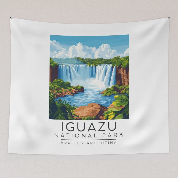 Item preview, A Vintage Travel Poster of Iguazu National Park - Brazil / Argentina	 designed and sold by GoodOldVintage.