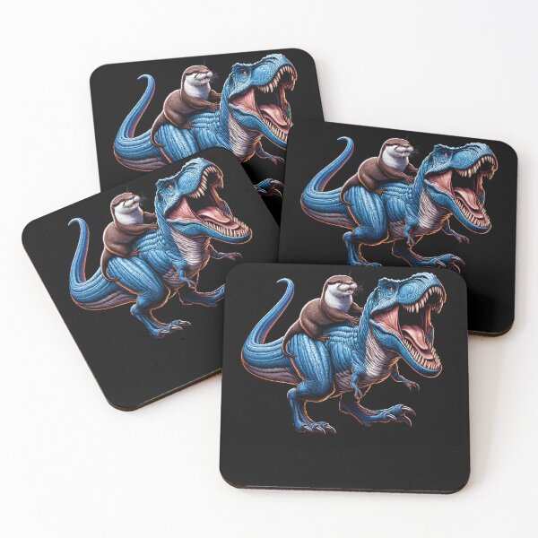 Item preview, Otter Riding Dinosaur Lover designed and sold by Kimberley King Art  King Art.