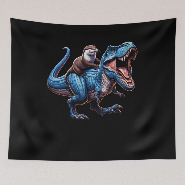 Item preview, Otter Riding Dinosaur Lover designed and sold by Kimberley King Art  King Art.