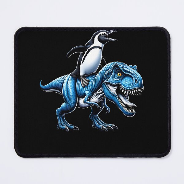 Item preview, Penguin Riding Dinosaur Lover designed and sold by Kimberley King Art  King Art.