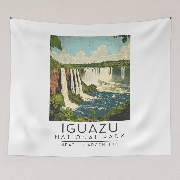 Item preview, A Vintage Travel Poster of Iguazu National Park - Brazil / Argentina	 designed and sold by GoodOldVintage.