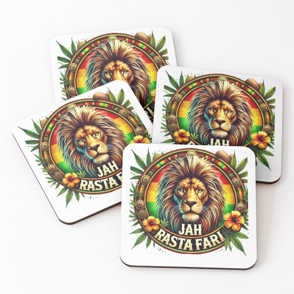 Item preview, Jah Rastafari Lion Emblem designed and sold by MiharoAiDesigns.