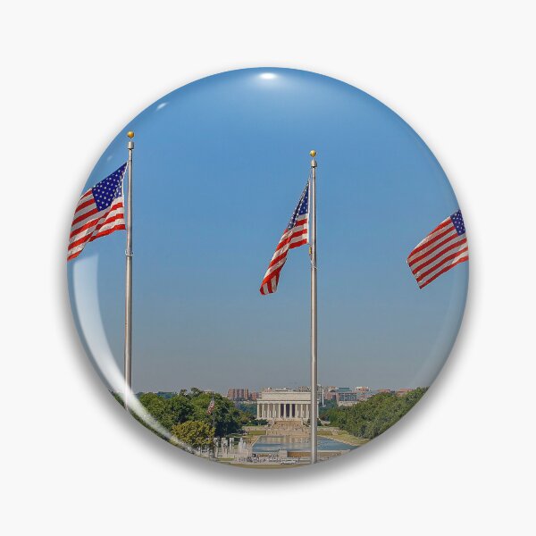 Item preview, Lincoln memorial and flags in Washington DC designed and sold by Photopat.