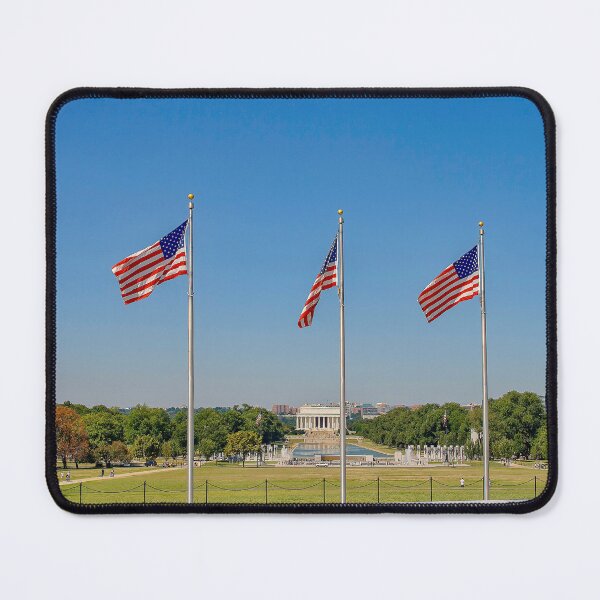 Item preview, Lincoln memorial and flags in Washington DC designed and sold by Photopat.