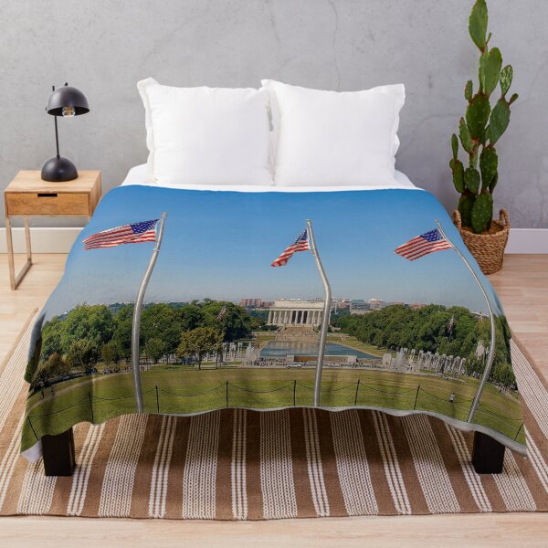 Item preview, Lincoln memorial and flags in Washington DC designed and sold by Photopat.
