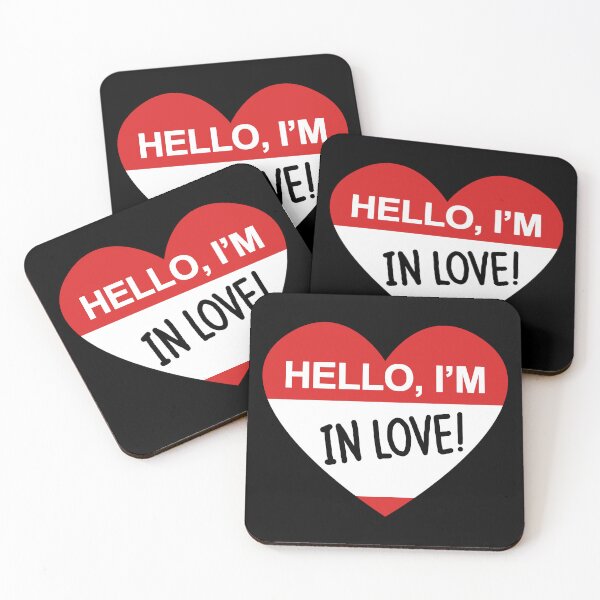 Item preview, Hello I'm In Love Funny Valentine Nametag designed and sold by BoggsNicolasArt.