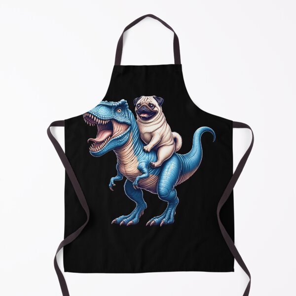 Artikelvorschau, Mops reitet Dinosaurier-Liebhaber entworfen und verkauft von Kimberley King Art King Art.