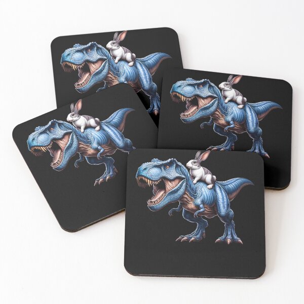 Item preview, Rabbit Riding Dinosaur Lover designed and sold by Kimberley King Art  King Art.