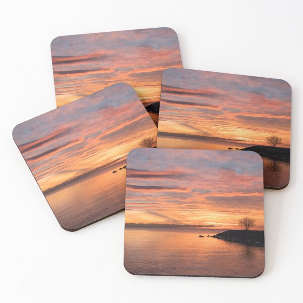 Item preview, Glorious Overwater Sunrise with Two Sleeping Ducks designed and sold by Georgia Mizuleva.