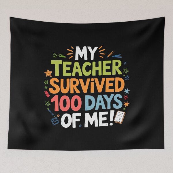 Item preview, Teacher Gift for 100 Days School Milestone Funny 100 days  designed and sold by w1ckerman.