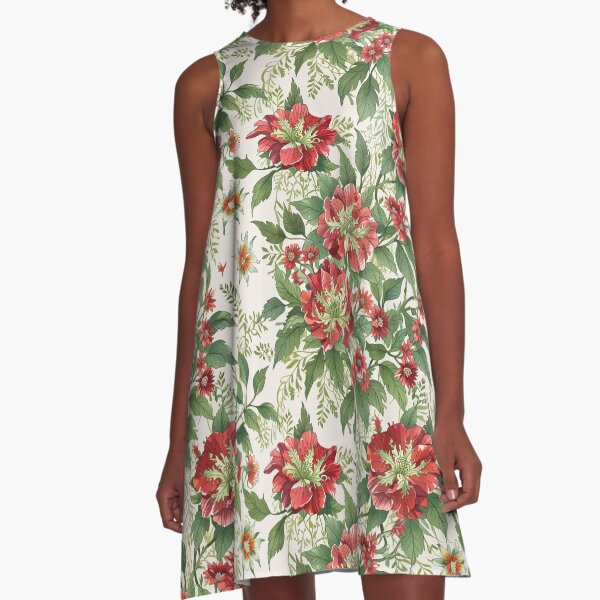 Item preview, Red and green flower designed and sold by CoolPixels.