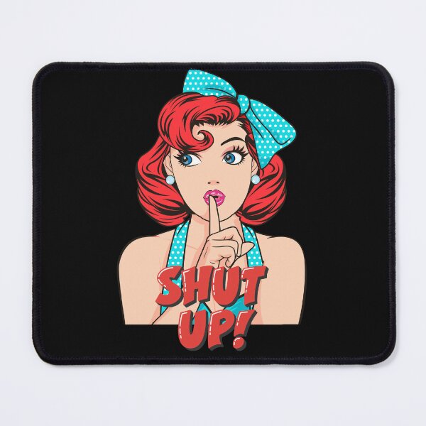 Item preview, Shut up - retro - rockabilly motif - vintage, comic design designed and sold by CorvusLunaArt.