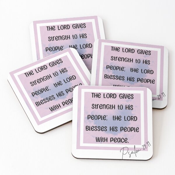 Item preview, Psalm 29:11 Bible Verse - Pink designed and sold by DesignsByMom.