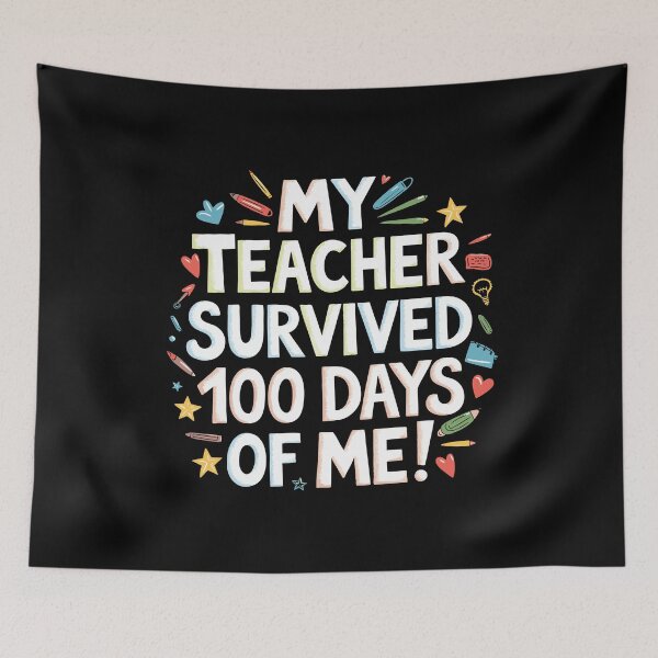 Item preview, Teacher Gift for 100 Days School Milestone Funny 100 days  designed and sold by w1ckerman.