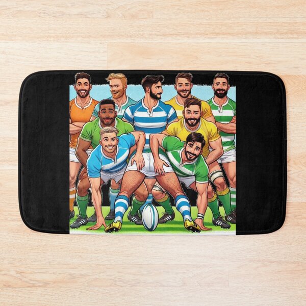 Item preview, Feeling Cheeky Rugby Fun Daddies - LGBTQ Gay Pride Berber Brushstrokes Graphic Design designed and sold by ItsAKinkThing.
