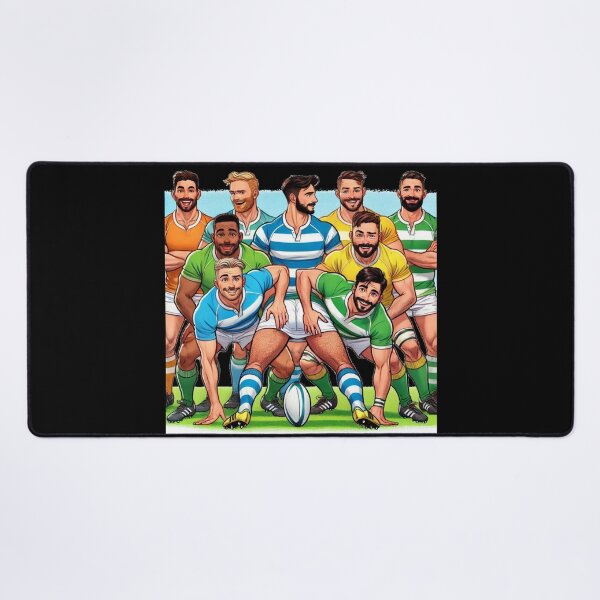 Item preview, Feeling Cheeky Rugby Fun Daddies - LGBTQ Gay Pride Berber Brushstrokes Graphic Design designed and sold by ItsAKinkThing.